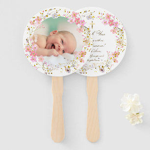 Set von zehn rosa Blume bilden einen Rahmen für Ta Fächer