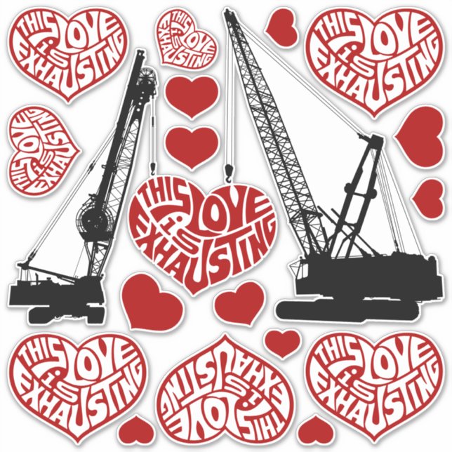 Set zum Aufklebern der Herzsticker-Liebe Aufkleber (Vorderseite)