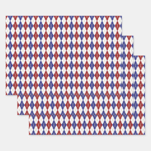 Set zum Papierschneiden der Raute Americana Geschenkpapier Set