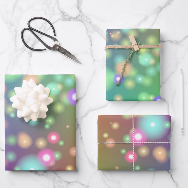 Set zum Umblättern - Glühwürmchen und Luftfeuchten Geschenkpapier Set (Vorderseite)