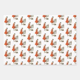 Set zum Wrapping von Krampus Geschenkpapier Set