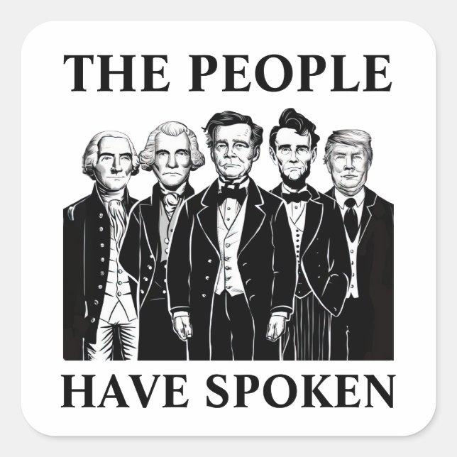 Set zur Amtseinführung des Präsidenten Quadratischer Aufkleber (Vorderseite)