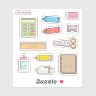 Set "Zurück zur Schulversorgung" Aufkleber