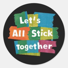 Set zusammenkleben runder aufkleber