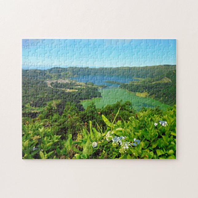 Sete Cidades Azore 11x14 Puzzlespiel mit Puzzle (Horizontal)