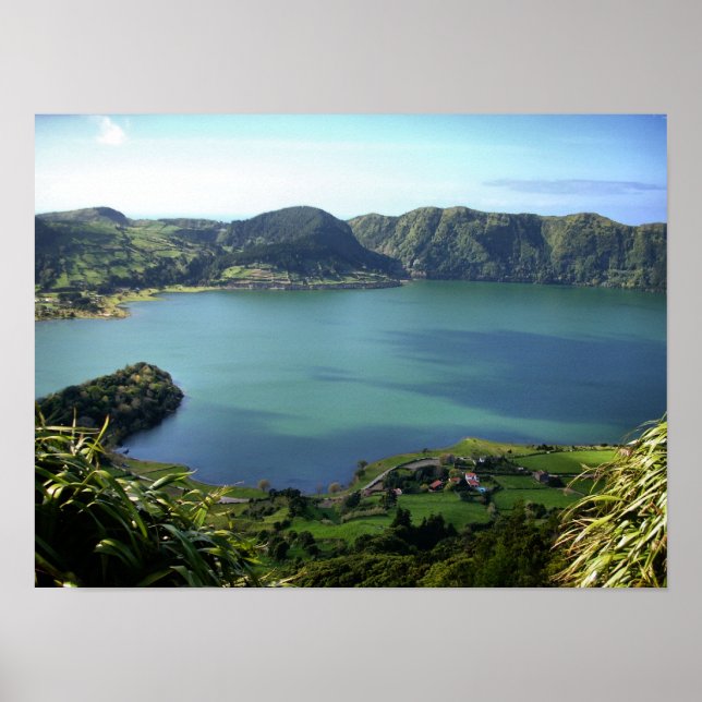 Sete Cidades Lagoon in S. Miguel, Azoren Poster (Vorne)