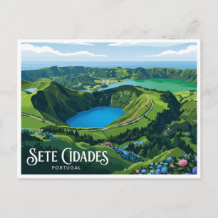 Sete Cidades Ponta Delgada Portugal Postkarte