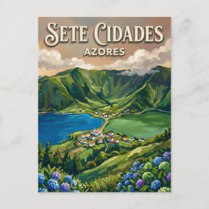 Sete Cidades Portugal Postkarte