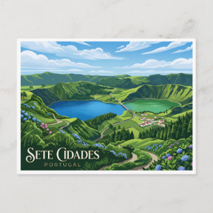Sete Cidades, São Miguel Portugal Postkarte