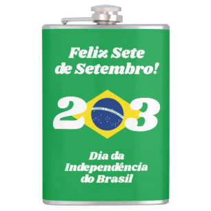Sete de Setembro Unabhängigkeitstag Brasilien Flag Flachmann