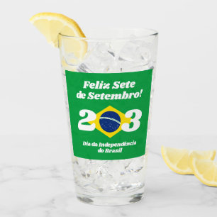 Sete de Setembro Unabhängigkeitstag Brasilien Flag Glas