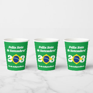 Sete de Setembro Unabhängigkeitstag Brasilien Flag Pappbecher