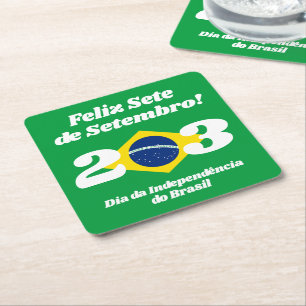 Sete de Setembro Unabhängigkeitstag Brasilien Flag Rechteckiger Pappuntersetzer