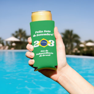 Sete de Setembro Unabhängigkeitstag Brasilien Flag Selters Dosenkühler
