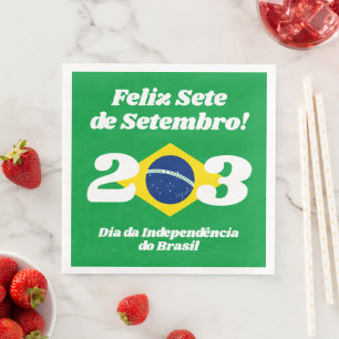 Sete de Setembro Unabhängigkeitstag Brasilien Flag Serviette