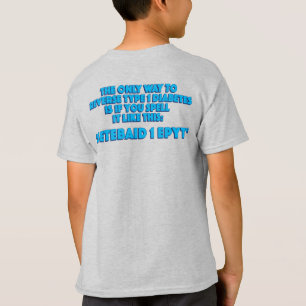 setebaid 1 epyT [Blue-Back Print]-T - Shirt
