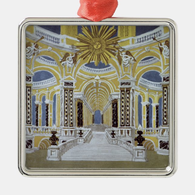 Setentwurf für 'das magische Flute Silbernes Ornament (Vorne)