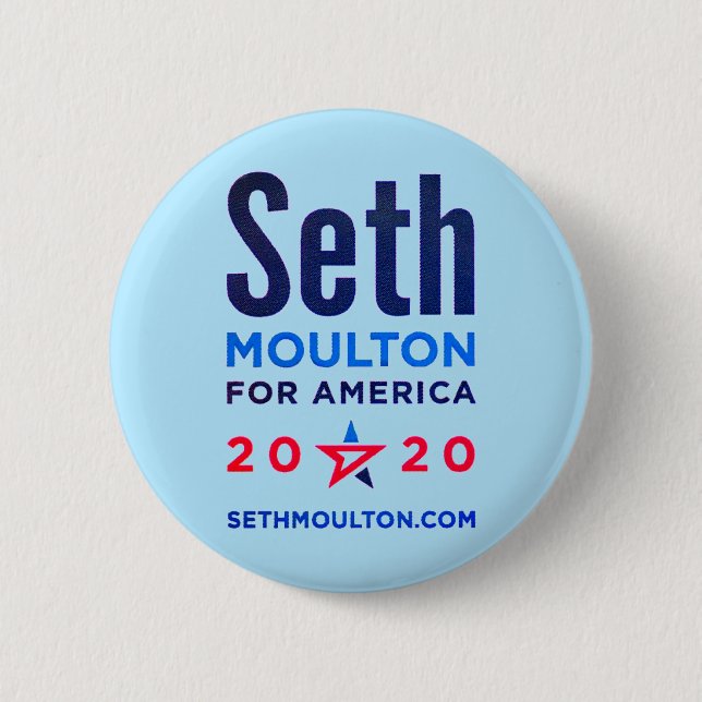 Seth Moulton für Amerika 2020 Button (Vorderseite)