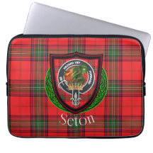 Seton schottischer Clan-Tartan und Wappen 