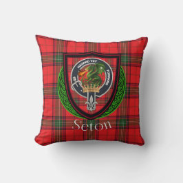 Seton Scottish Clan Tartan & Crest Kissen