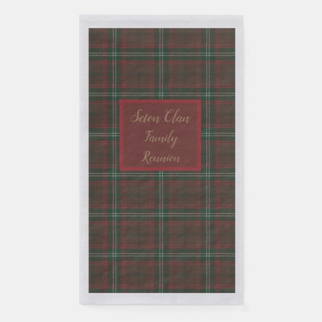 Seton Scottish Clan Tartan Serviette (Vorderseite)