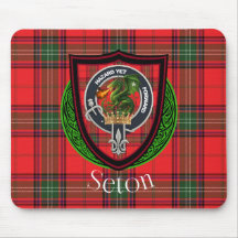Seton Scottish Clan Tartan und Wappen 