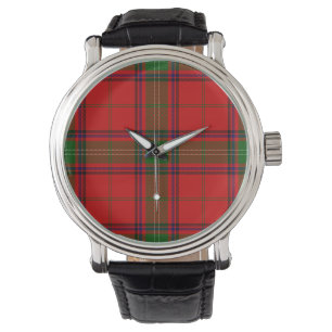 Seton tartan rot kariert armbanduhr