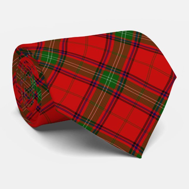 Seton tartan rot kariert krawatte (Gerollt)