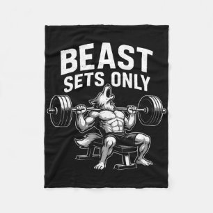 Sets nur Wolf Gym Workout Fitness Bodybuild Fleecedecke