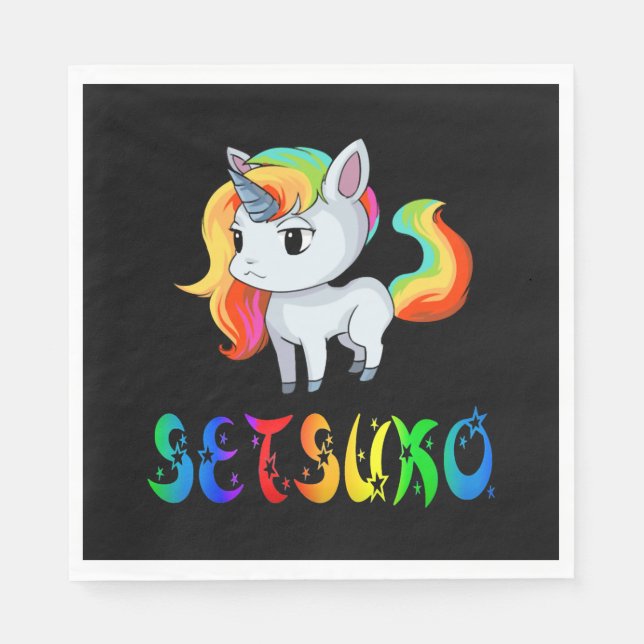Setsuko Einhorn Serviette (Vorderseite)