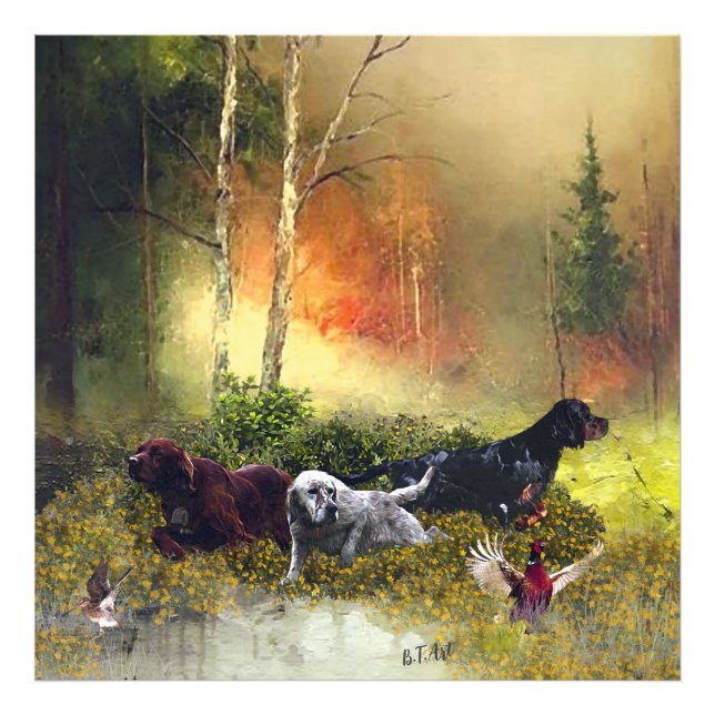 Setter-Familie Fotodruck (Vorne)