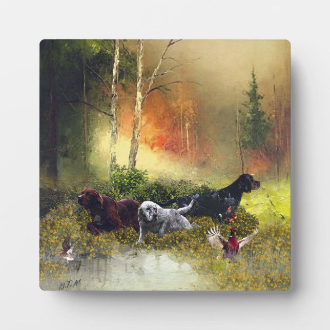 Setter-Familie Fotoplatte (Vorderseite)