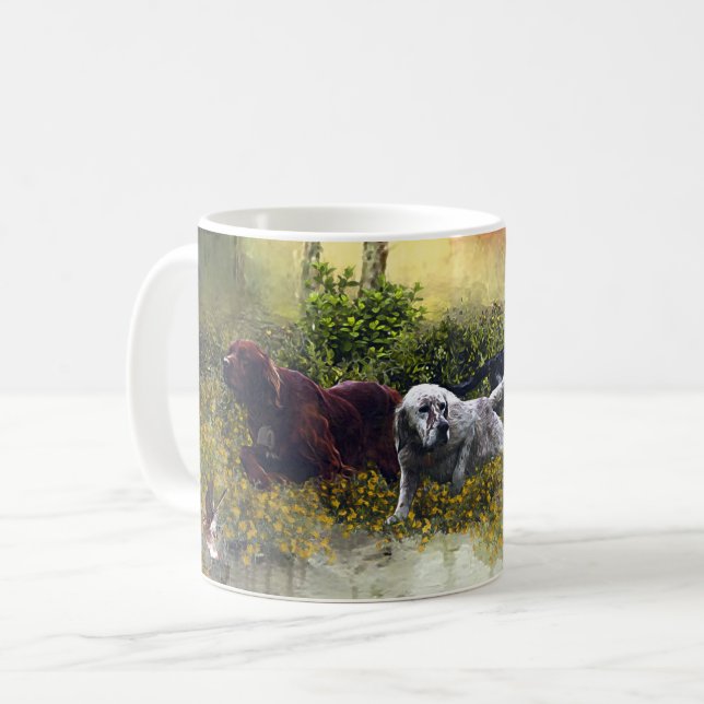 Setter-Familie Kaffeetasse (Vorderseite Links)