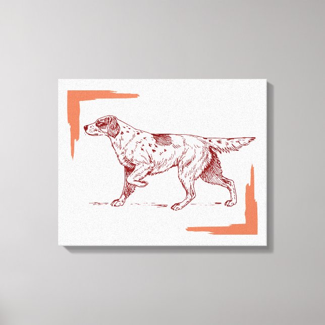 Setter Hund Leinwanddruck (Vorderseite)
