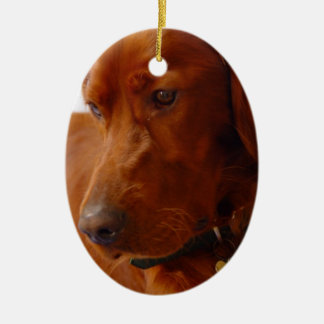 Setter-Hundeverzierung Keramikornament