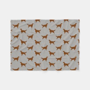 Setter-Silhouette-Muster Fleecedecke