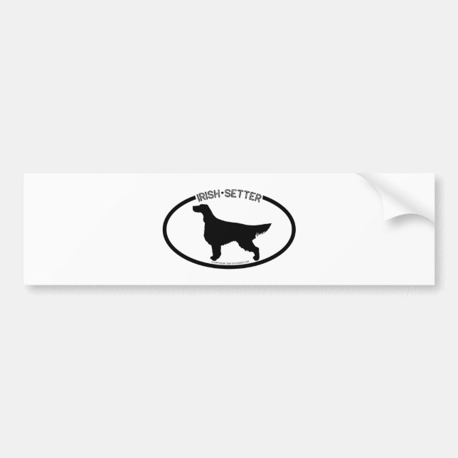 Setter-Silhouette-Schwarz-Autoaufkleber Autoaufkleber (Vorne)