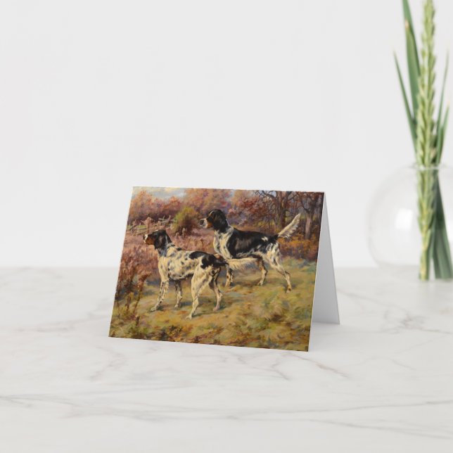 Setters von Edmund Henry Osthaus Dankeskarte (Vorderseite)