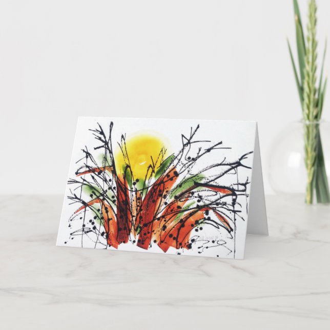 Settin im th Baobab-Baum Notecard Karte (Vorderseite)