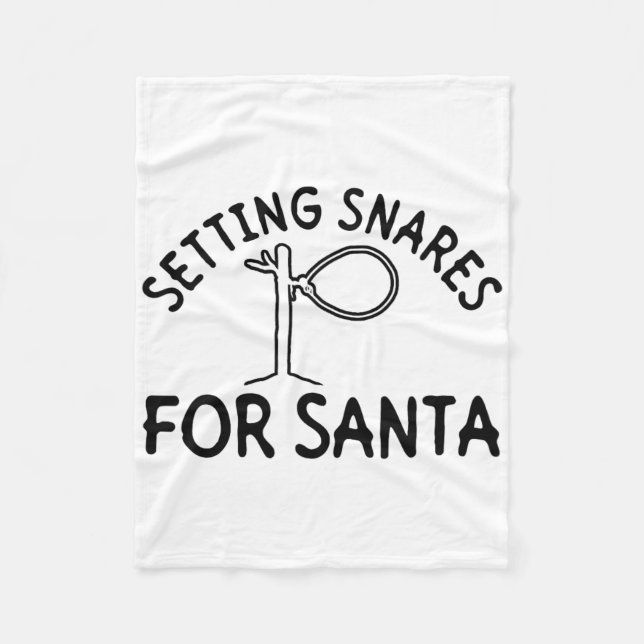 Setting Snares For Santa - Wire Snare Christmas 1  Fleecedecke (Vorderseite)