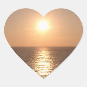 Setting Sun Herz-Aufkleber