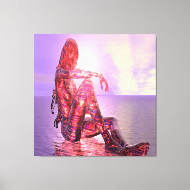 Setting Sun Leinwanddruck (Vorderseite)