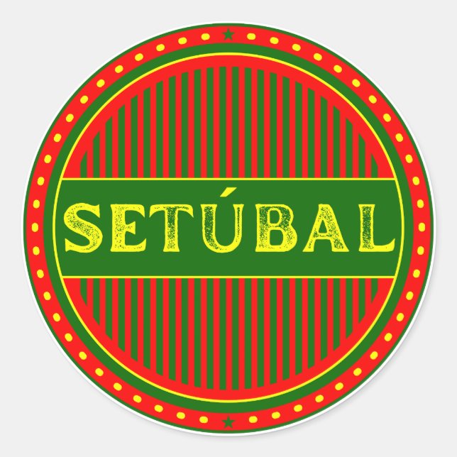 Setúbal City Pride Emblem – Portuguese Identity Runder Aufkleber (Vorderseite)
