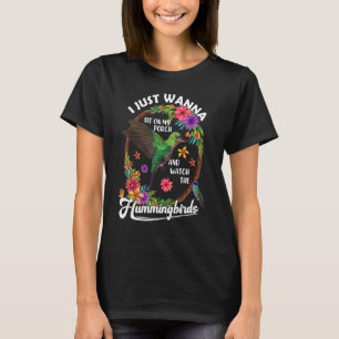 Setz dich auf meine Veranda und sieh dir die Vögel T-Shirt
