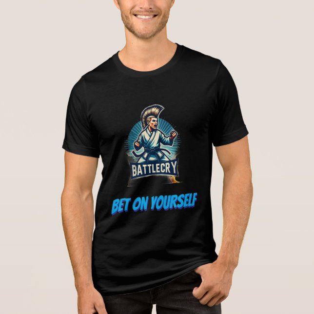 Setze auf dich selbst Erwachsene Tri-Blend Shirt (Vorderseite)