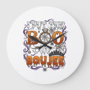 Setze Boo Boujee Halloween Diamant Ring Krone_1 Große Wanduhr
