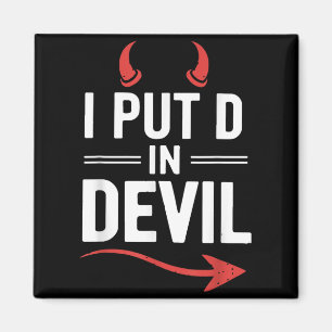 Setze D in Teufel Lustiges Halloween-Paarmatching Magnet