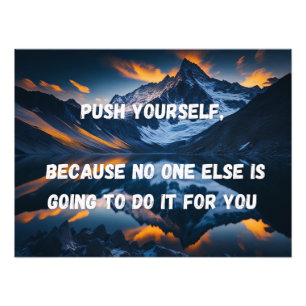 Setze dich selbst, Motivierend Poster