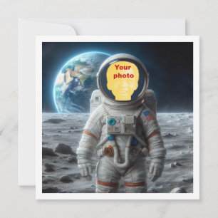 Setze mein Gesicht in das Bild, Astronaut, Weltrau Karte