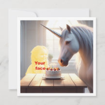 Setze mein Gesicht in das Bild, Einhorn und Kind